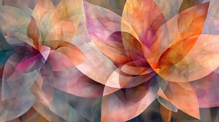 Abstract floral petals overlay backdrop digital use