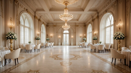 Fototapeta premium Interior decoration of a magnificent hall
