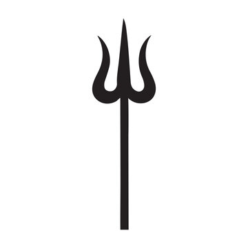 black trident on white background clip art preview