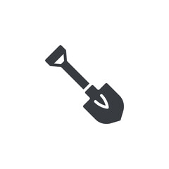 Digging shovel vector icon