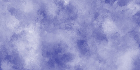 Blue winter vector watercolor art background with clouds, abstract blue Soft cumulus cloudscape sky, abstract grunge background with smoke, Aquarelle painted fresh and cloudy sky with clouds.
