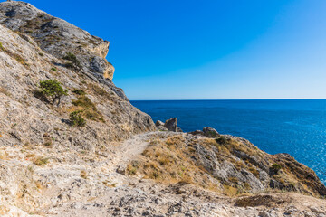 Cape Alchak nature reserve near Sudak, Crimea, Russia 