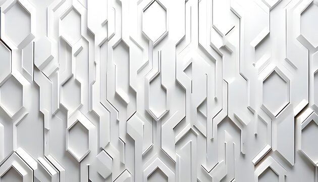 A textured, white, geometric pattern with circuit-board like lines and shapes.