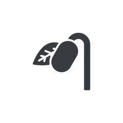 A young plant sprouting vector icon