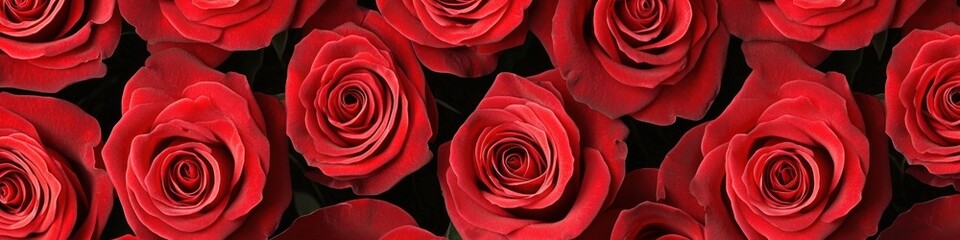 Naklejka premium Red Roses Close Up