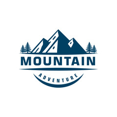 silhouette of abstract mountain icon design