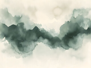 Obraz premium Dreamy mint green watercolor wash, excellent for stylish social media templates, marketing banners, and luxury packaging designs