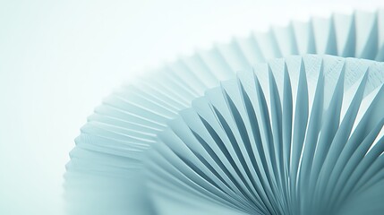 Blue paper fan, abstract background