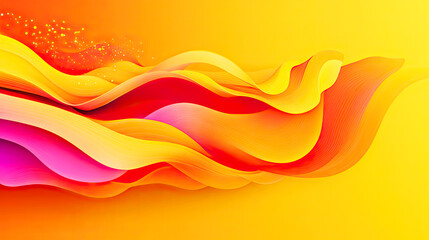 Abstract vibrant background with flowing colorful waves