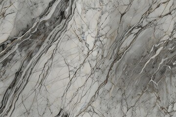 Fototapeta premium Modern grey marble limestone texture background in white light seamless material wall paper. Generative AI