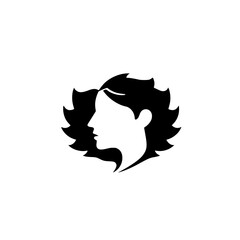 Elegant Woman Silhouette: A Modern and Minimalist Profile Design. Perfect for fashion, beauty, or hair salons.  A stylish vector graphic, ideal for logos and branding.