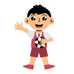 Happy Student Playing Soccer