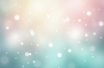 Obraz premium A soft bokeh background featuring a variety of pastel colors, including pink, blue, and yellow. A bright light is centered in the middle. Conveys spring, softness, and a cheerful atmosphere. Ideal for
