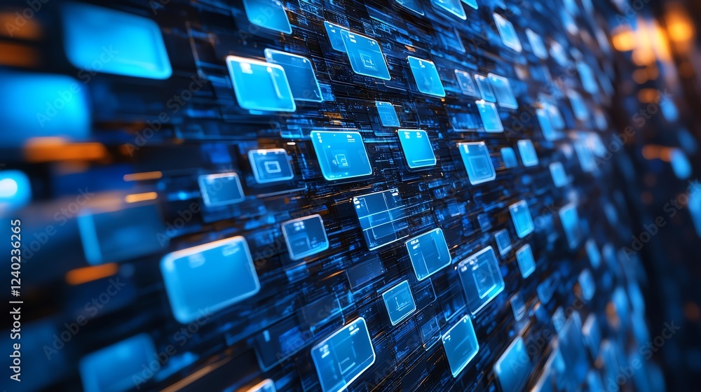 Poster Cloud storage and global file sharing concept on digital devices, showcasing seamless synchronization and data management worldwide
