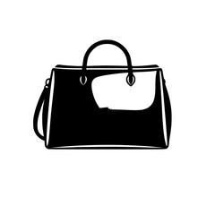 Black Classic Handbag: Elegant Fashion Accessory, Chic and Minimalist Style, Perfect for Everyday Use or Special Occasions.  Stylish Shoulder Bag Design.