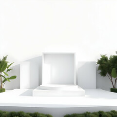 Dark modern picture frame on a shelf