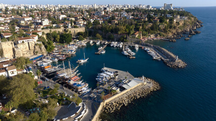 Fototapeta premium antalya kaleici marina, boats, mediterranean sea