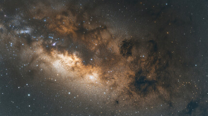 Fototapeta premium Cosmic Tapestry: A mesmerizing panorama of the Milky Way galaxy, a swirling river of stars and celestial dust against a backdrop of deep space, evokes a sense of awe and wonder. 