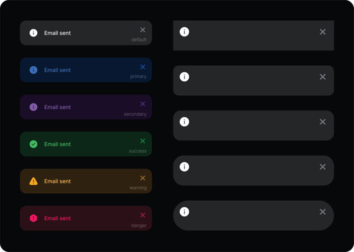 Alert box ui icons set. Collection of modern flat style notification windows displaying different alerts for user interface. Coloured error and default states