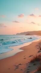 Tropical Getaway View at Golden Sunset