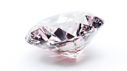 A Sparkling Diamond Gleaming Brightly On White