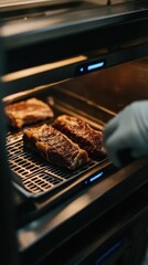 Gourmet Steak Preparation: Sous Vide Cooking Process