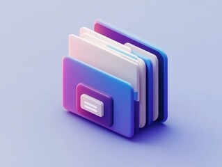 Stylish file folder in vibrant gradient colors.