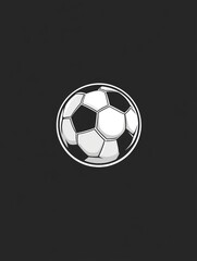 Obraz premium Stylized soccer ball on a dark background.