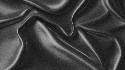 Fototapeta premium grainy black satin background, abstract satin surface with grain, noise and place for text