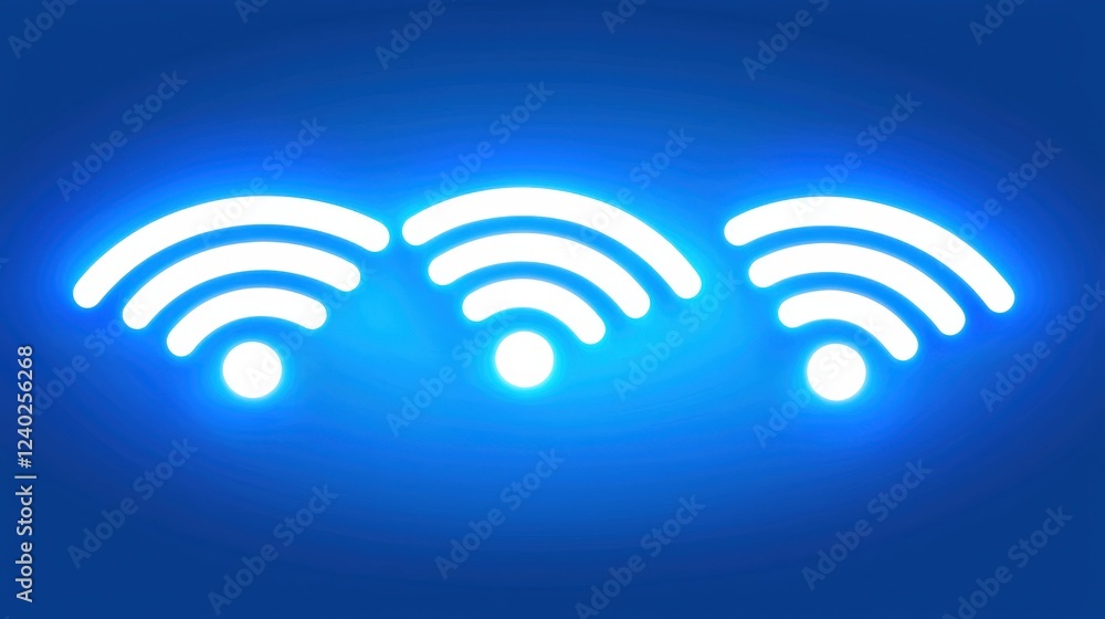 Poster wifi signal strength visualization digital space graphic representation technology environment abstr