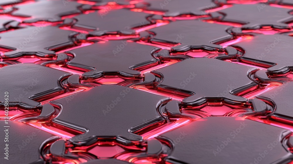 Aufkleber illuminated pattern design abstract art installation digital artwork modern space close-up view conc