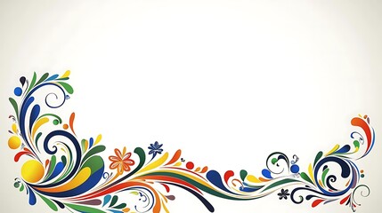 Colorful floral design, invitation background