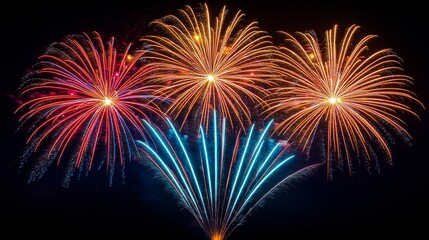 Colorful abstract design resembling butterfly wings with vibrant glowing elements