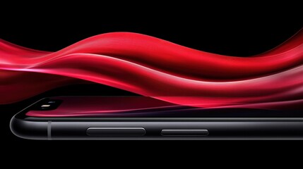 Fototapeta premium Dynamic smartphone showcase modern studio product photography sleek environment close-up view innovative technology design