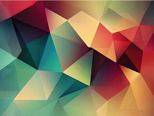 Obraz premium Futuristic low-poly digital texture featuring an artistic fusion of warm and cool hues, ideal for tech branding, UI/UX design, and high-quality digital projects