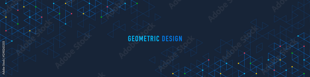 Aufkleber Abstract vector background with a geometric pattern of triangle shapes. Graphic design element for web page or banner