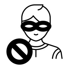 No thief black icon