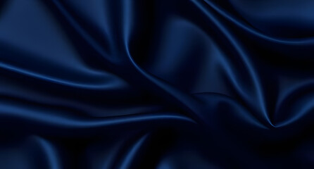 Obraz premium Black dark navy blue indigo cobalt sapphire abstract background. Silk satin fabric. Glitter shimmer. Color gradient. Line stripe wave shadow. Luxury elegant subtle. Blank design