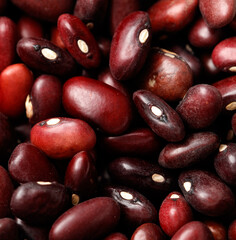 A bunch of red beans are piled on top of each other