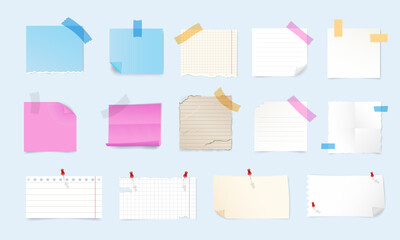 set of various elements for notes