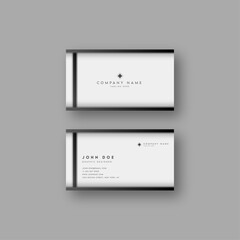 Clean white professional business card template