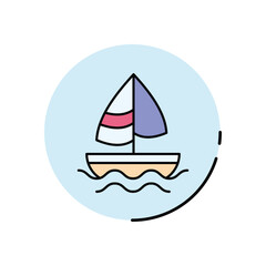 Yacht vector icon
