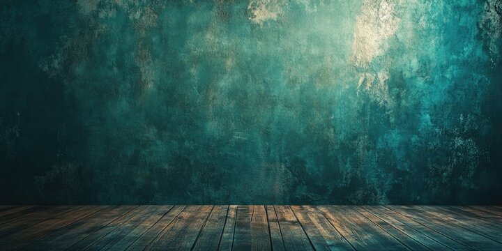 Abandoned Theater with Rustic Seats and Distressed Wallpapering