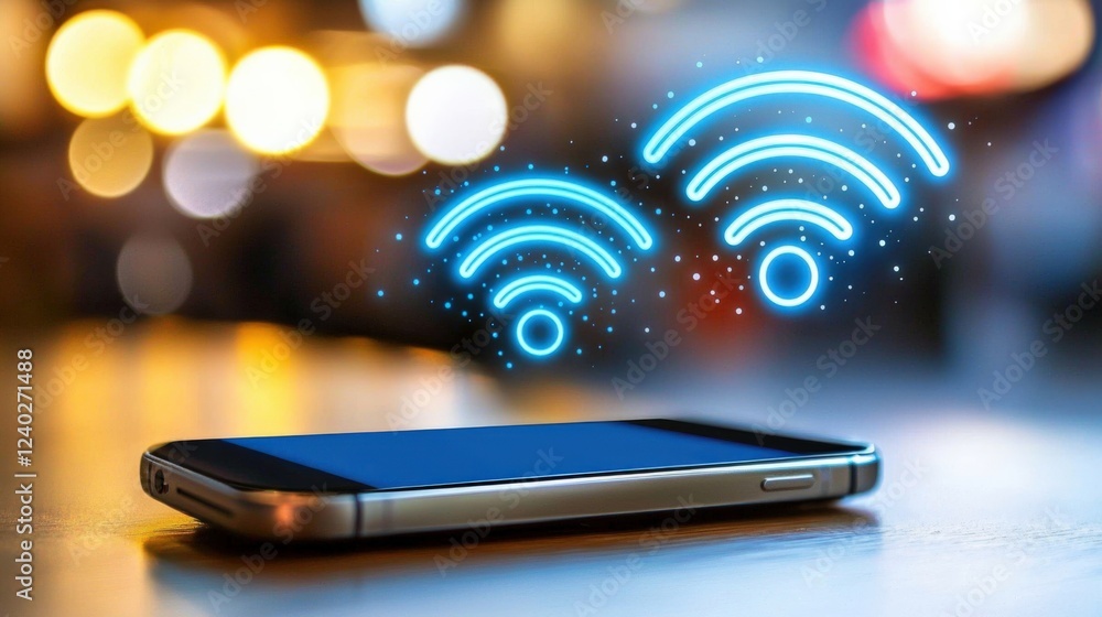 Poster enhancing connectivity smartphone usage and wi-fi signals in a modern environment