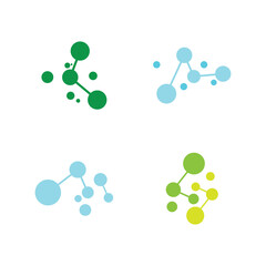 Molecule symbol logo template vector illustration design