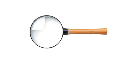 Magnifying glass isolated on transparent background	
