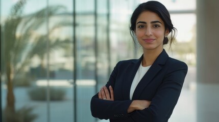 Businesswoman Portrait in Corporate Setting