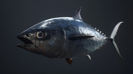 Tuna fish realistic close up
