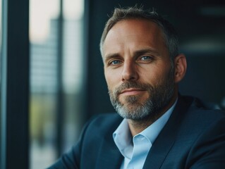 Fototapeta premium Professional Businessman Beard Portrait