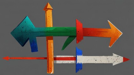arrow marker isolated png mark hand draw